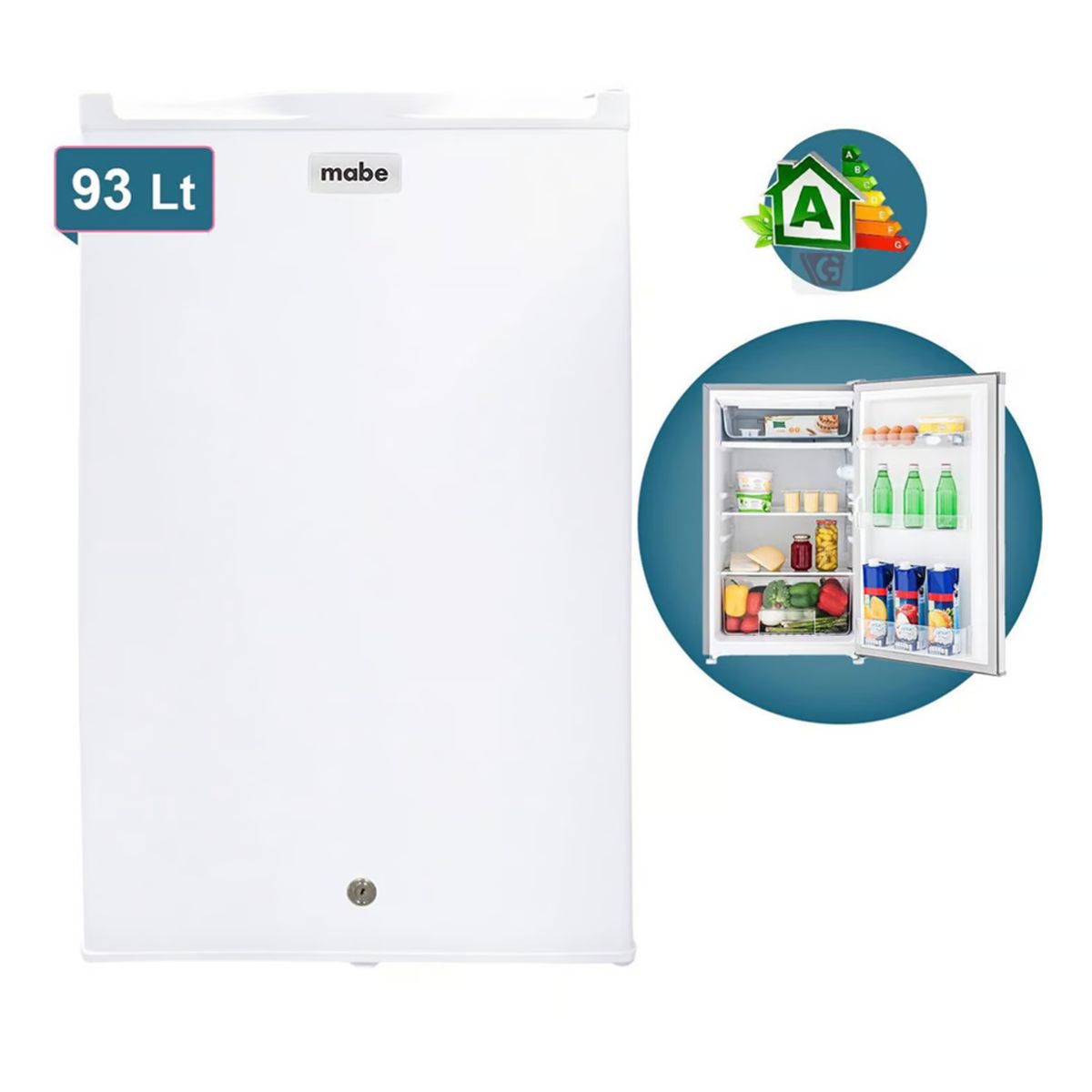 MABE - Frigobar MABE RMF04PRB0 93 Litros Blanco