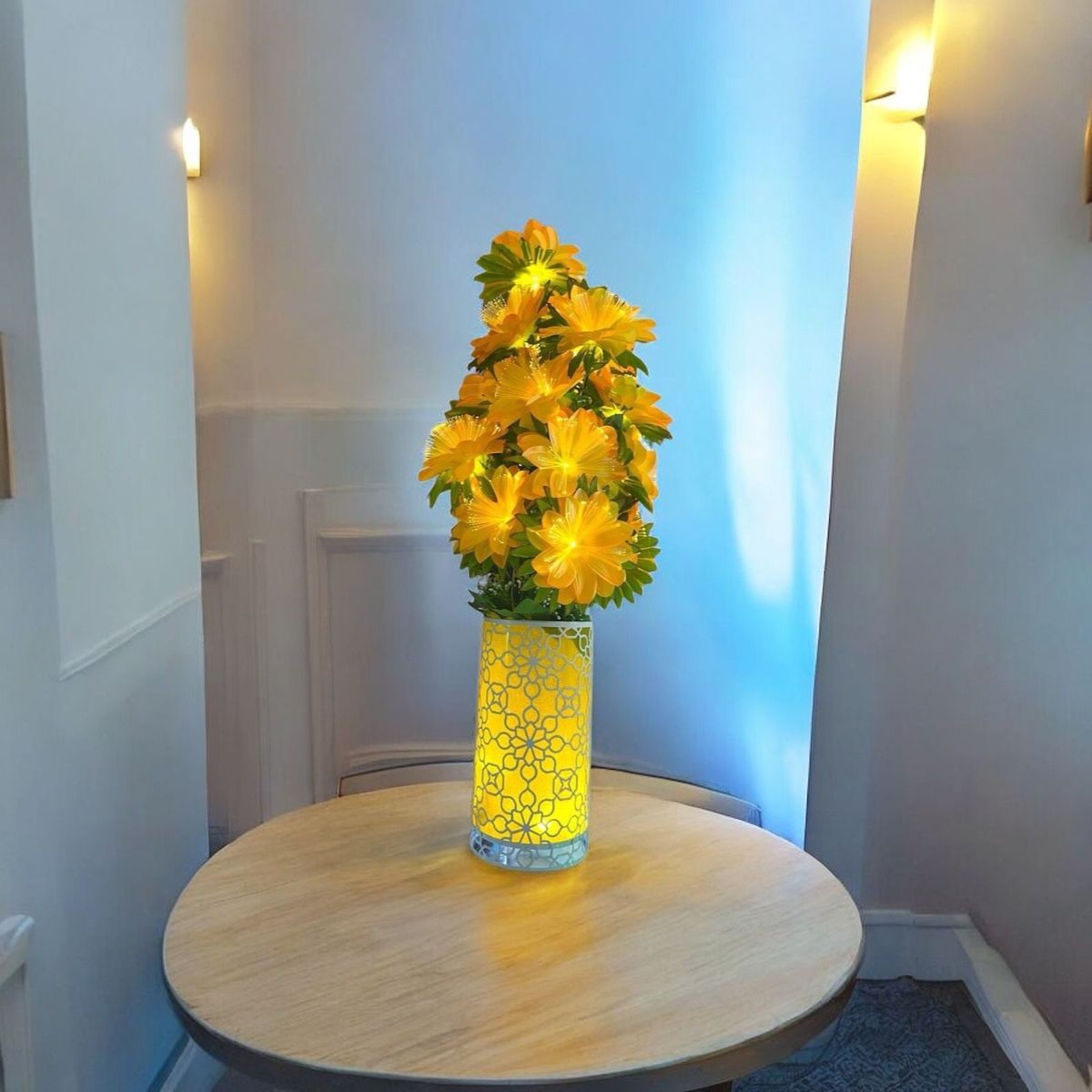 GENERICO - Florero con Luz Led amarillo