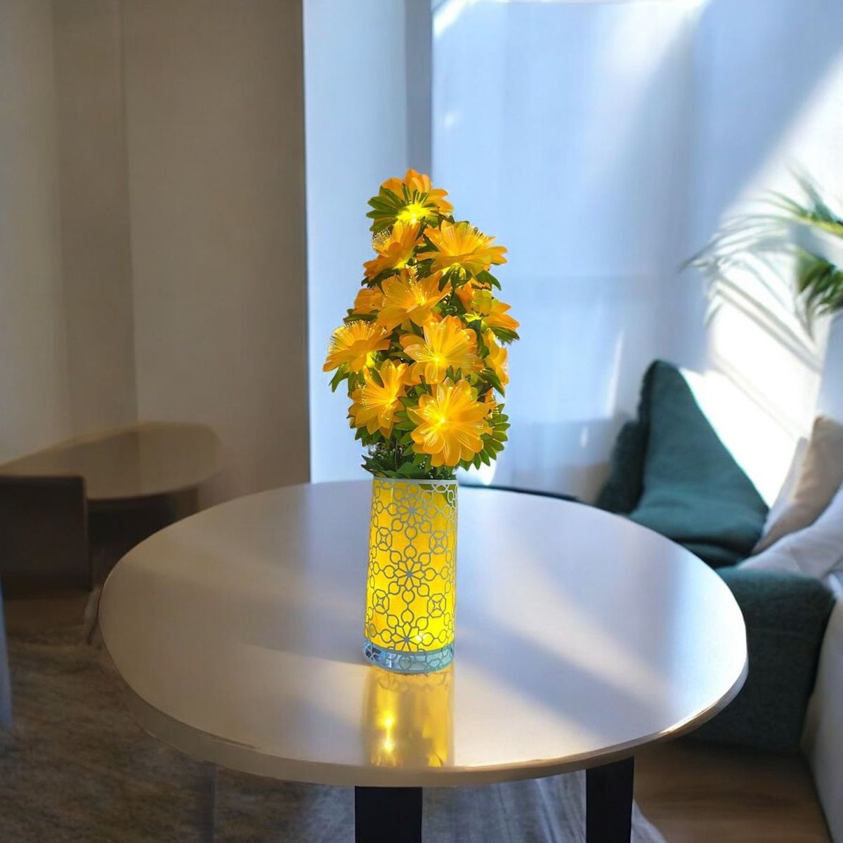 GENERICO - Florero con Luz Led amarillo