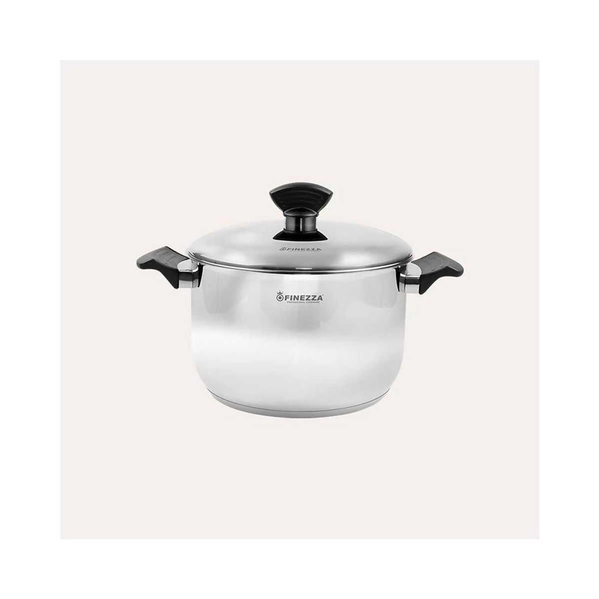 FINEZZA - Juego de ollas de acero de 8 pzs. (FZ-1004TS-IN) - MEGA IMPORT