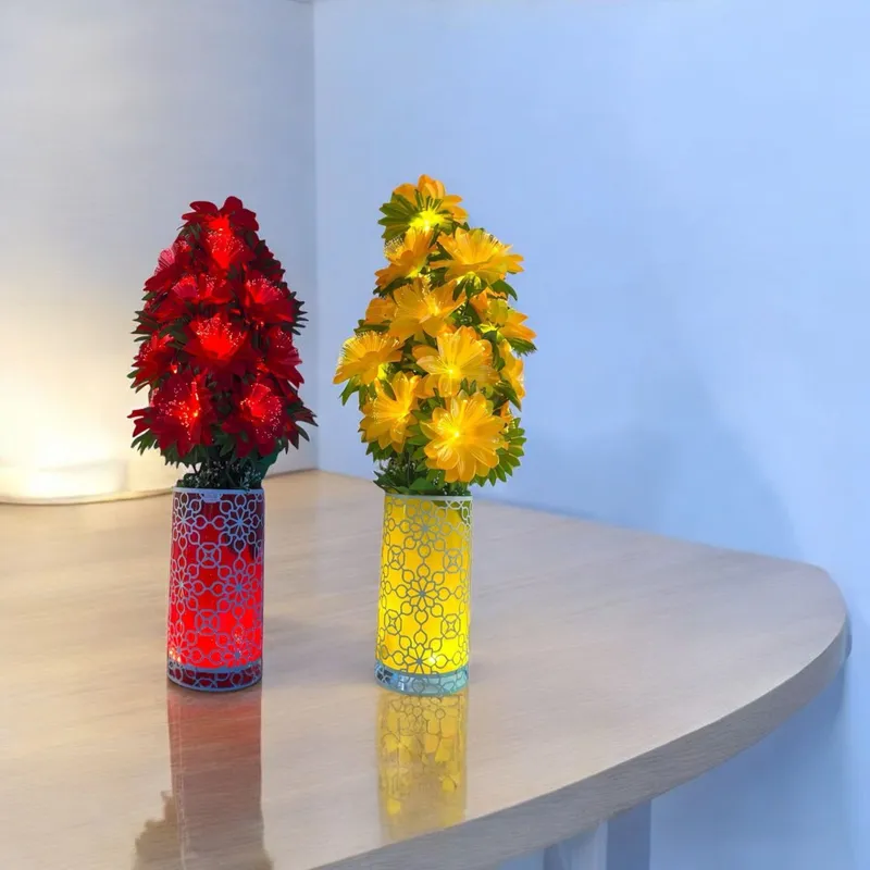 GENERICO - Florero con Luz led roja