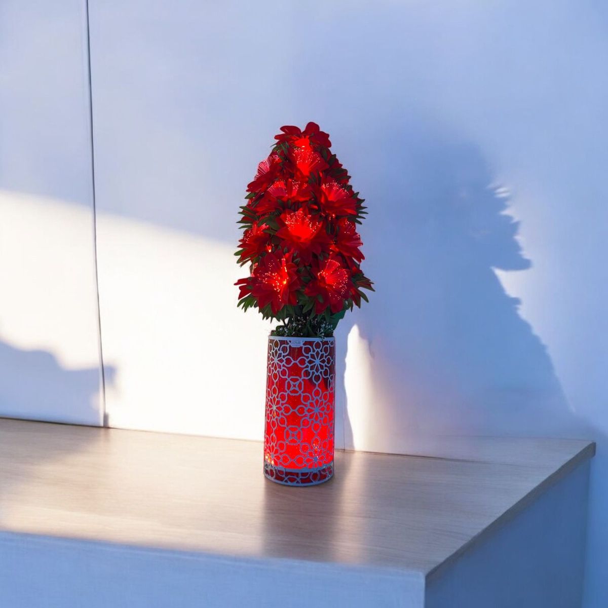 GENERICO - Florero con Luz led roja