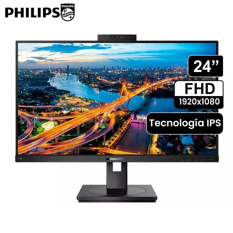 PHILIPS - MONITOR PHILIPS 24 Pul 242B1H iPS FHD con WebCam y Parlantes integrado