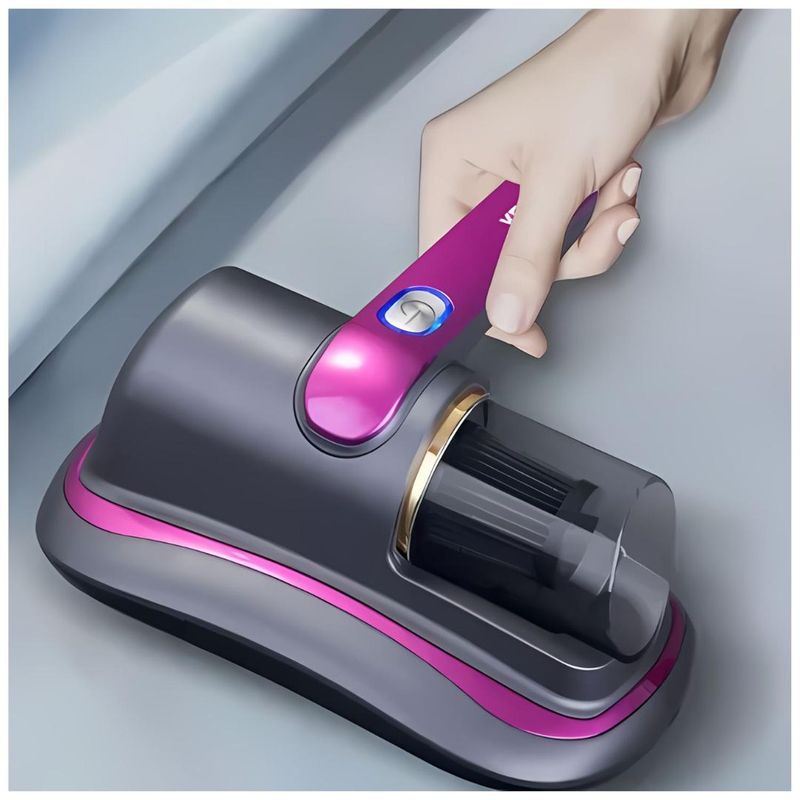 GENERICO - Aspiradora Antiácaros Portátil Recargable con Filtro UV Purpura