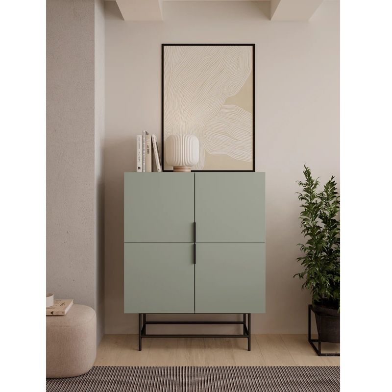TU MESITA - Aparador Moderno Rouss 4 puertas color Agave TU MESITA
