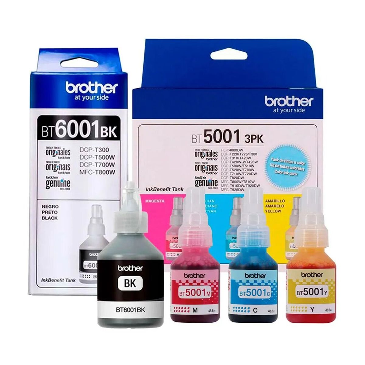 BROTHER - Tinta Brother BT-6001BK Negro BT-5001 Colores Original