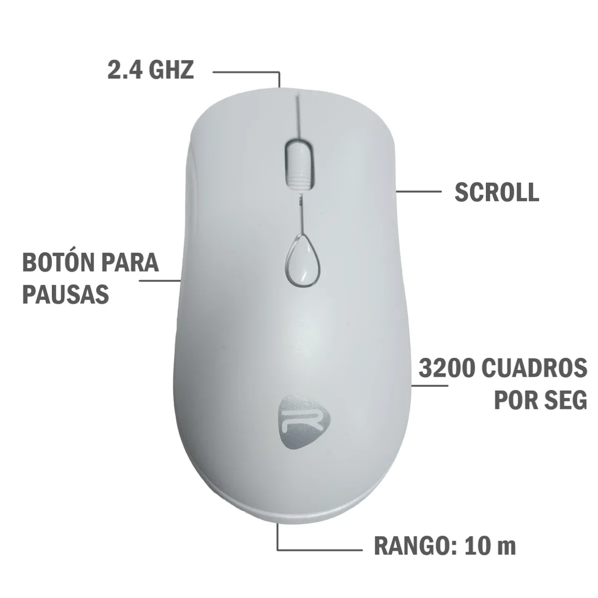 ROMAX - Mouse Inalámbrico ROMAX Blanco