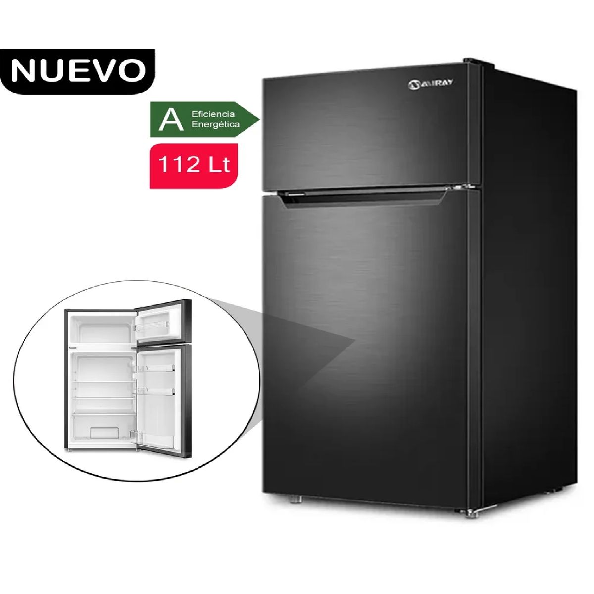 MIRAY - Refrigeradora Miray RM-114H Euro Frío 112 L – Negro