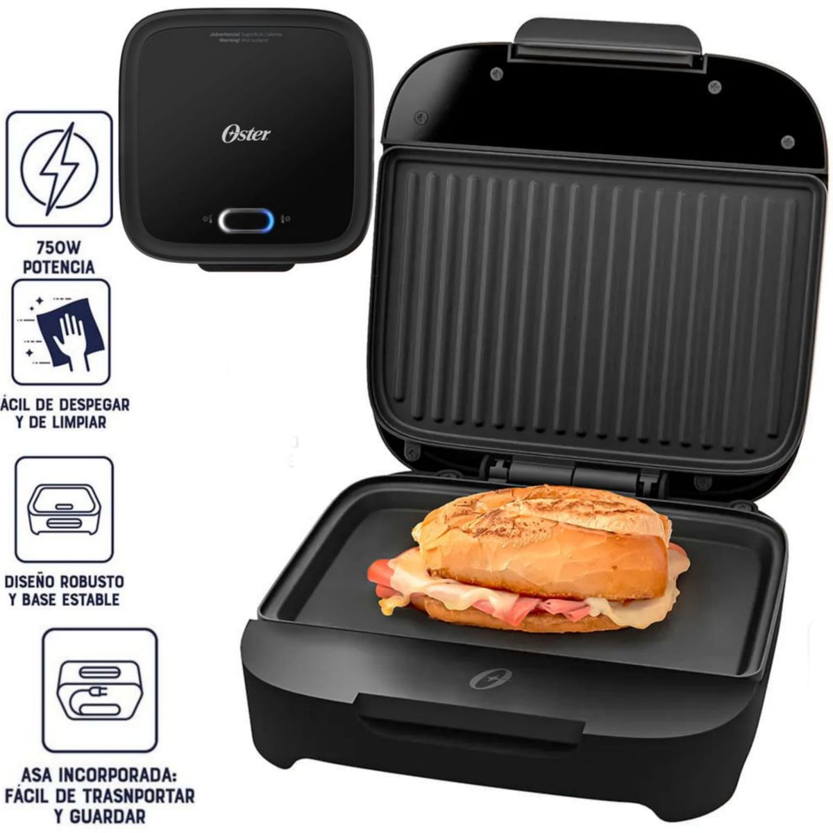 OSTER - Sandwichera Compacta con Platos Hondos Oster CKSTSM400