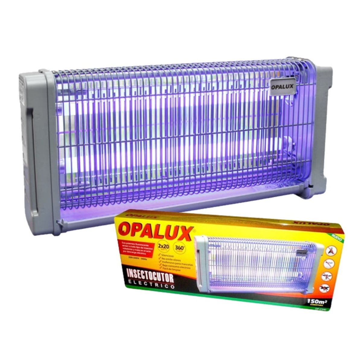 OPALUX - Insectocutor Mata Mosquitos Moscas 40W 150m2 Opalux OP-C240