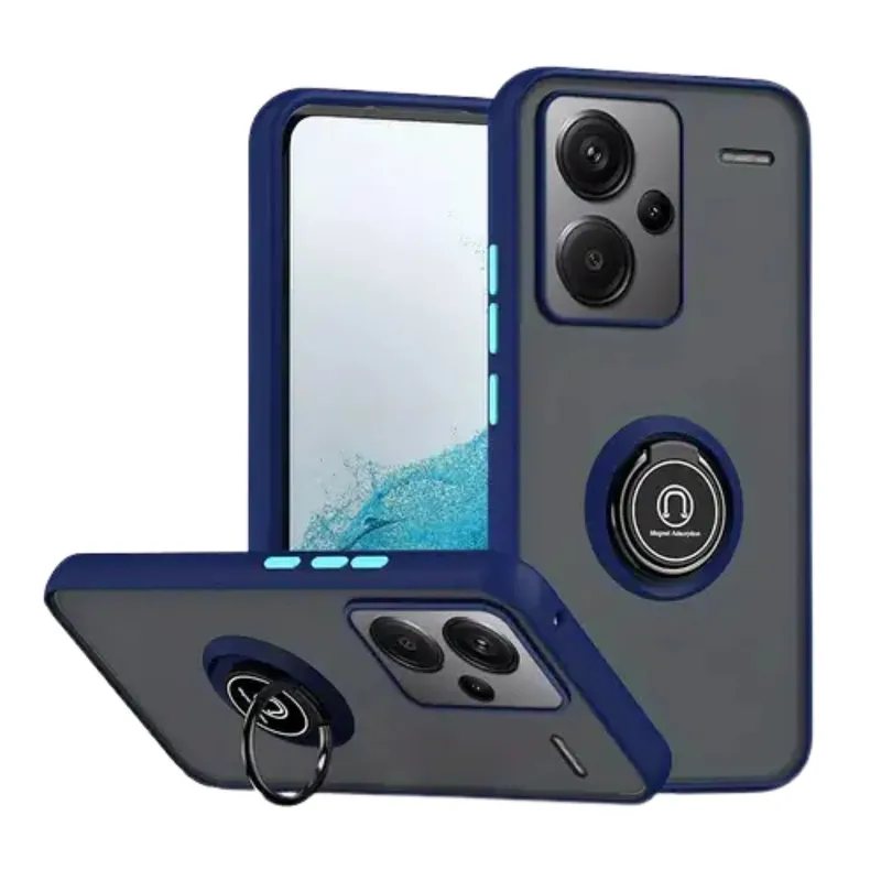 GENERICO - Funda Case para REDMI NOTE 13 PRO PLUS AZUL Ahumado C Anillo Antishock