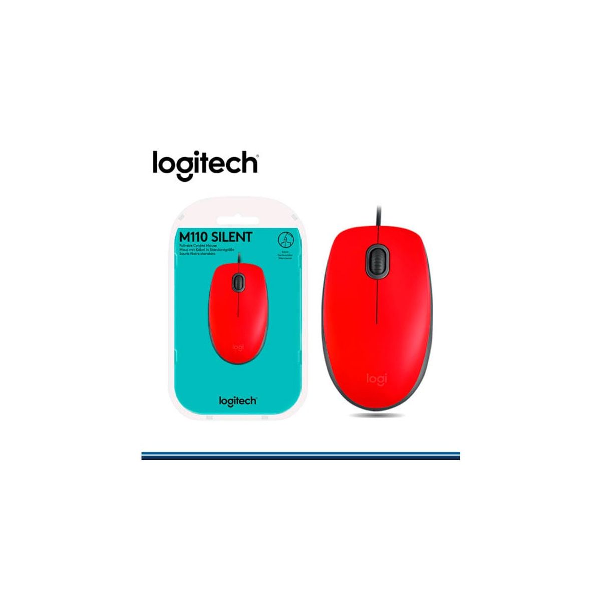 LOGITECH - MOUSE CON CABLE M110 SILENT