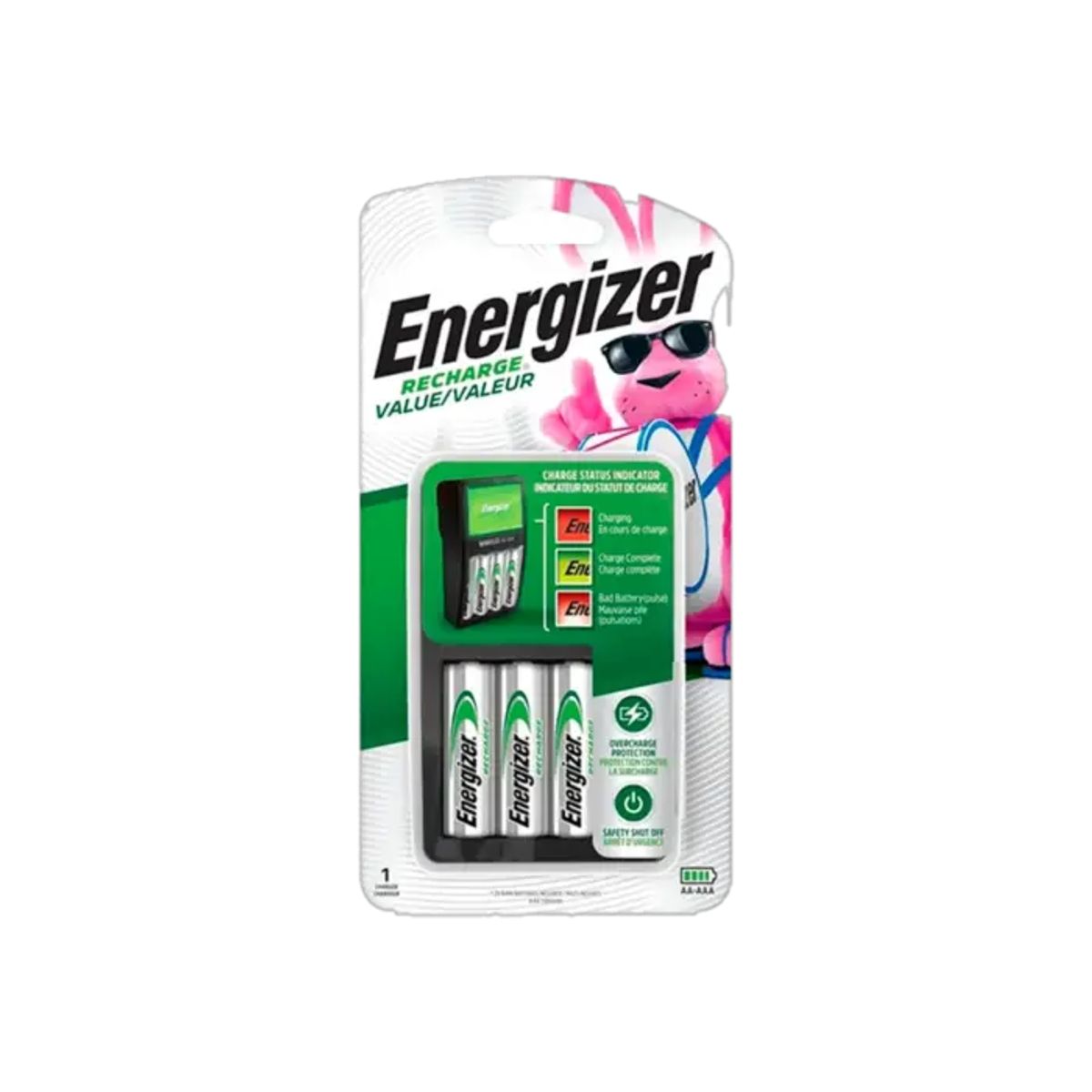 ENERGIZER - CARGADOR INTELIGENTE ENERGIZER RECARGABLE + 4 PILAS AA 1300mah