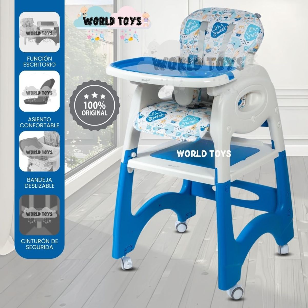 BABY - Silla de Comer «CHAIRMAN»  Blue