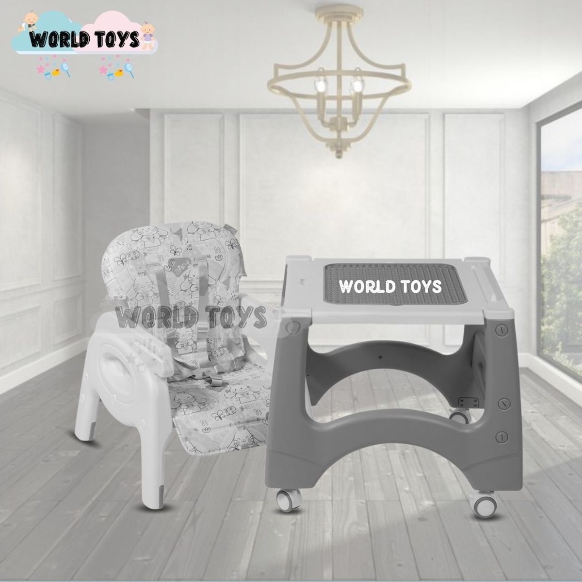 BABY - Silla de Comer «CHAIRMAN» Light Blue