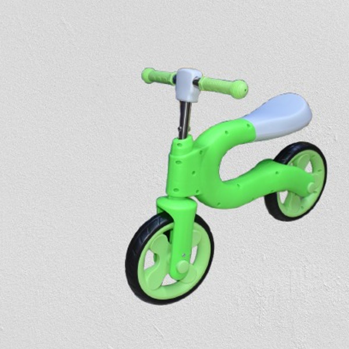 FLASH - BICICLETA DE EQUILIBRIO VERDE FOSFORESCENTE Y GRIS