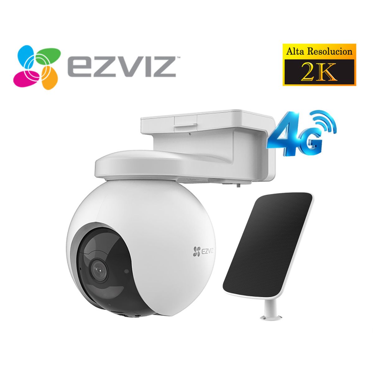 EZVIZ - CÁMARA DE SEGURIDAD CON BATERÍA 4G PARA EXTERIORES 2K EB8-4G - EZVIZ