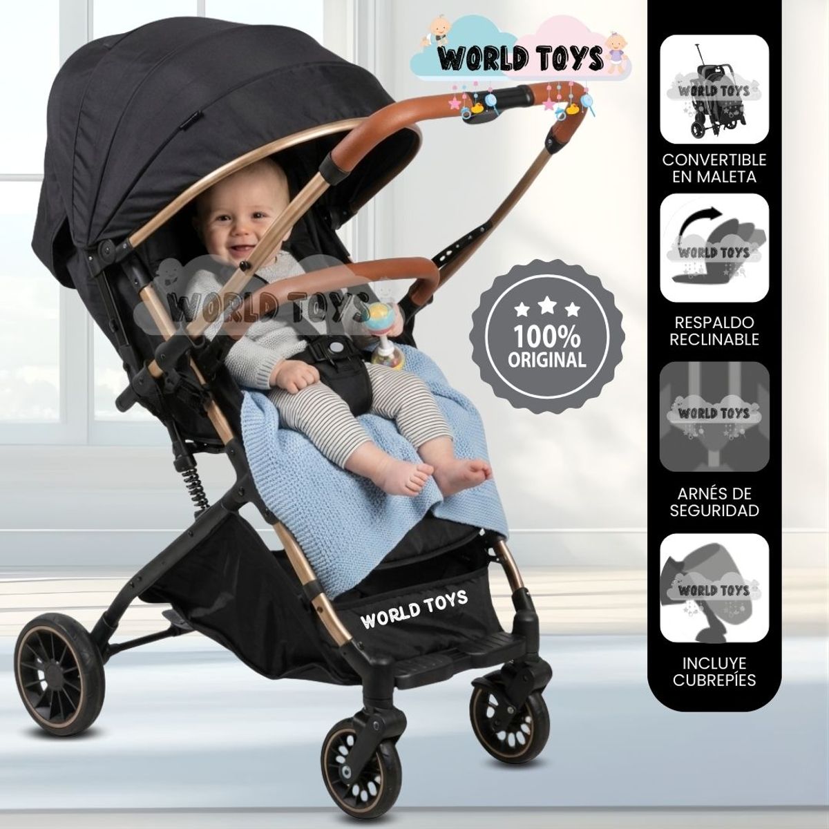 BABY - Coche Paseo Maleta «BABY EVO» Black