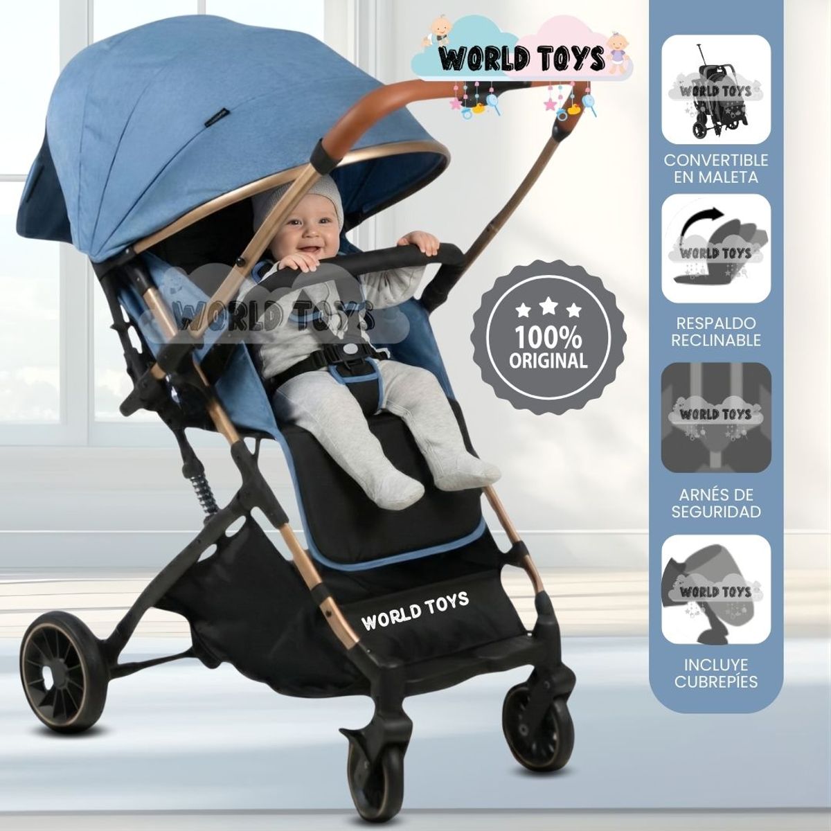 BABY - Coche Paseo Maleta «BABY EVO» Blue
