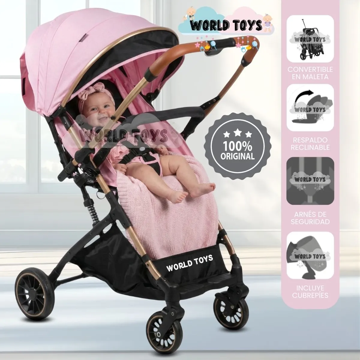 BABY - Coche Paseo Maleta «BABY EVO» Pink