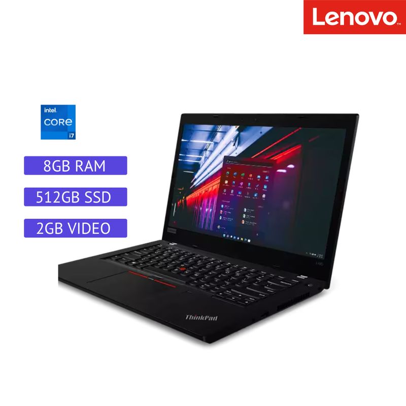 LENOVO - Laptop Reacondicionada Lenovo Thinkpad L490 - 14pulgadas - I7 - 8GB RAM - 512GB SSD - Negro