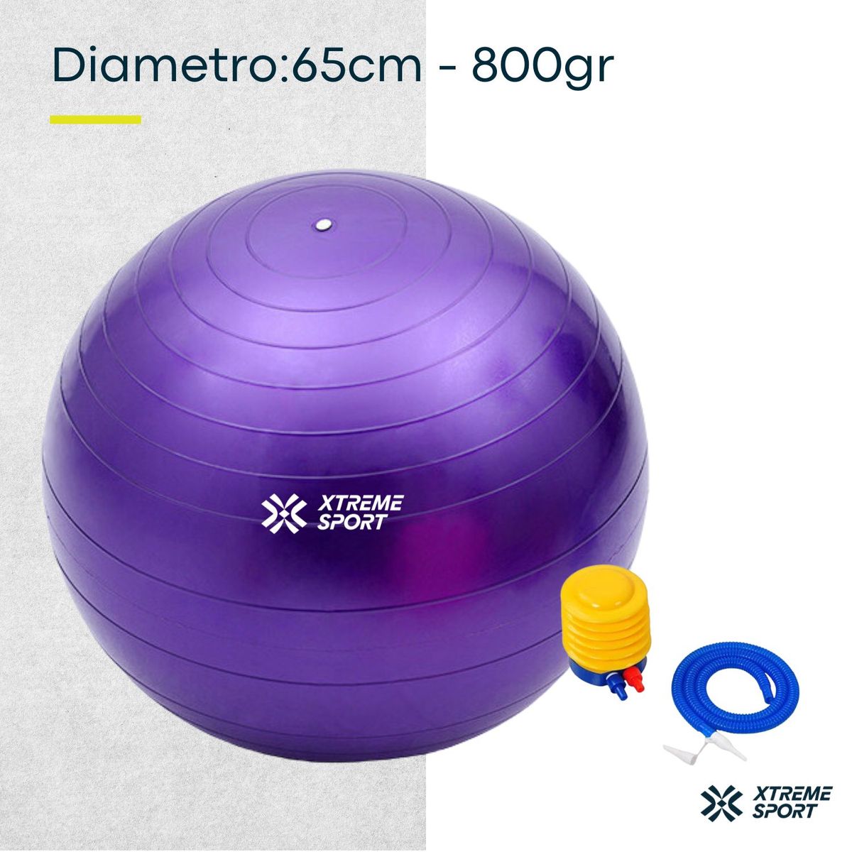 XTREME SPORT - Set Mat de Yoga 4mm + Pelota de Yoga 65cm + Aro de Pilates