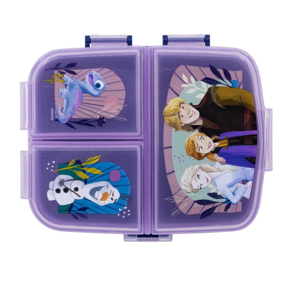 DISNEY - Taper Lonchera Sandwichera Multicompartimiento XL Frozen Ana Elsa