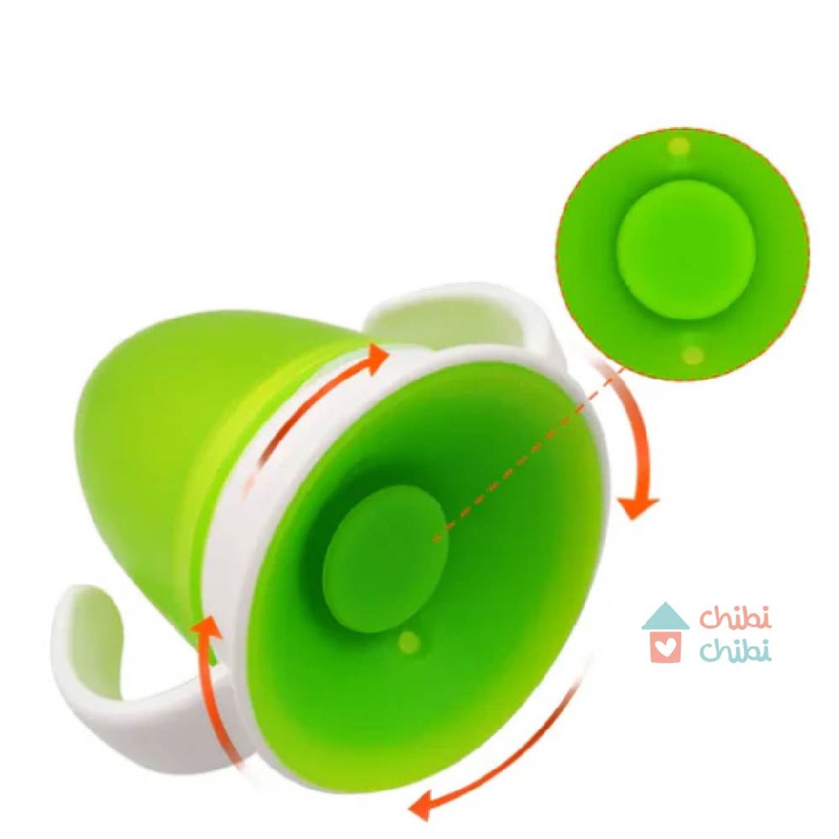 CHIBI CHIBI - Taza 360 grados de Silicona - verde