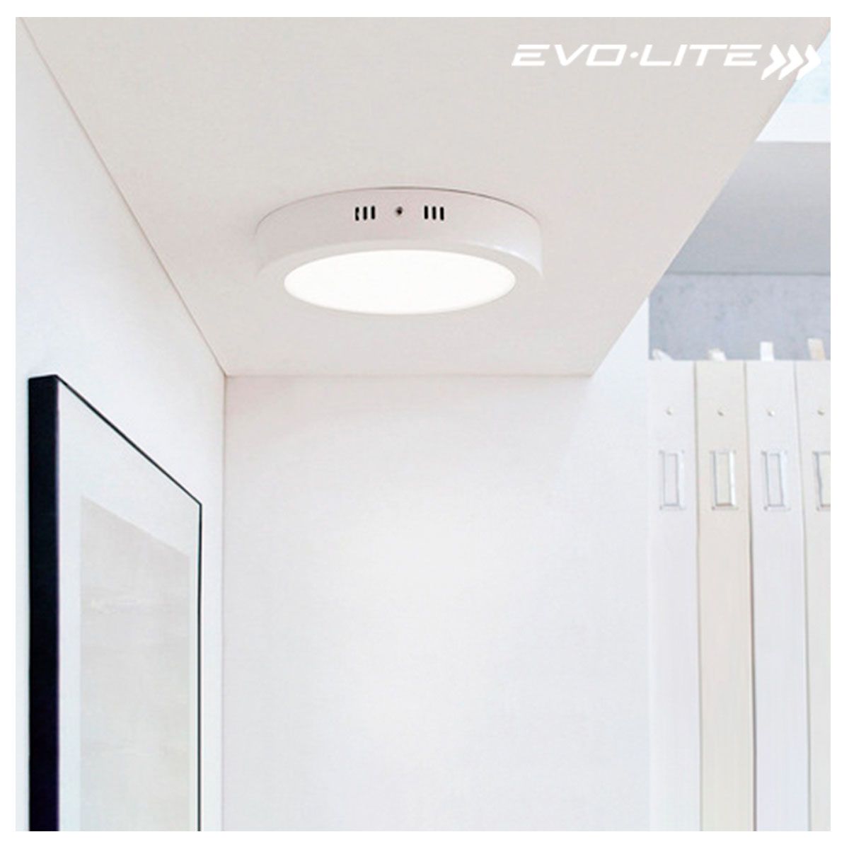 EVOLITE - Plafon led panel 18w redondo sobreponer evolite DIA