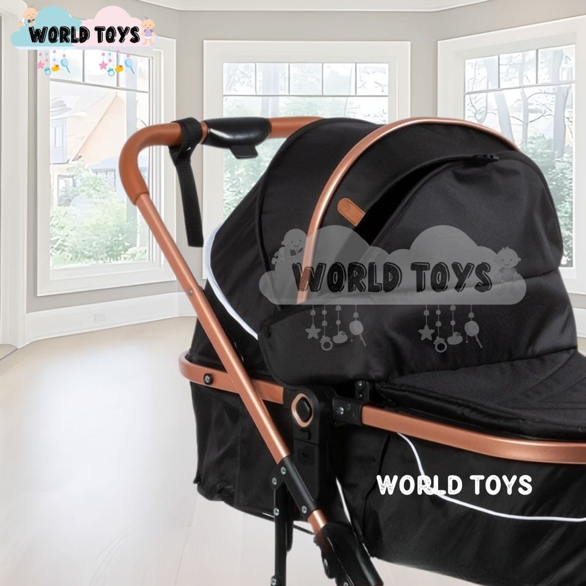 BABY - Coche Cuna Moisés de Lujo «BABY MIAMI» Black