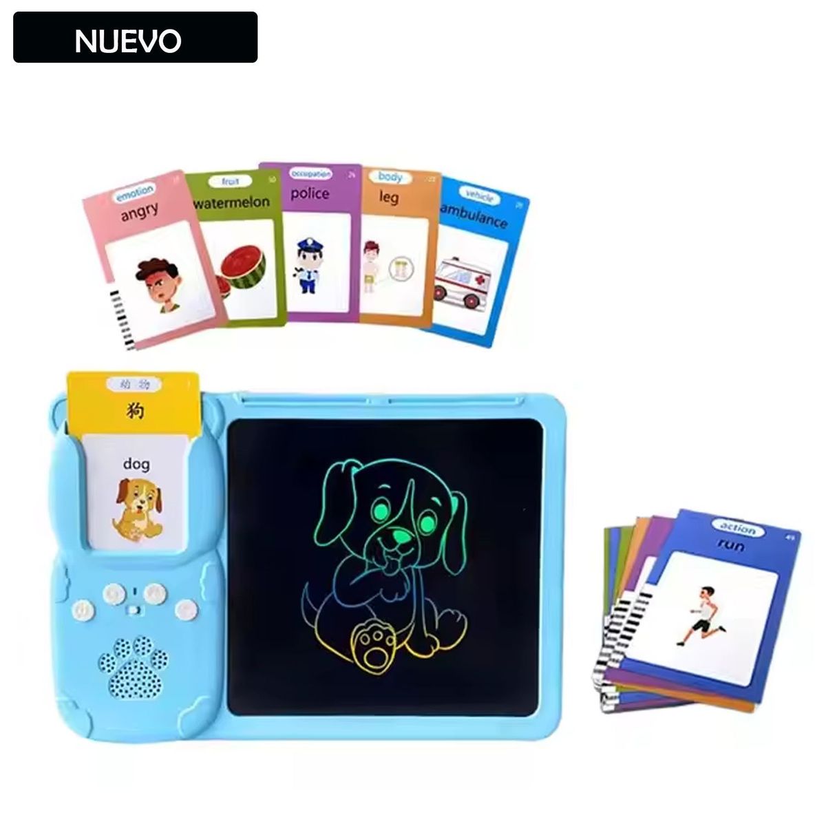 GENERICO - Lector de tarjetas con Pizarra Celeste