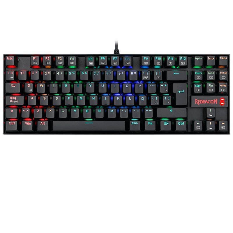 REDRAGON - TECLADO MECANICO REDRAGON KUMARA K552RGB BLACK SWITCH BLUE ESPAÑOL