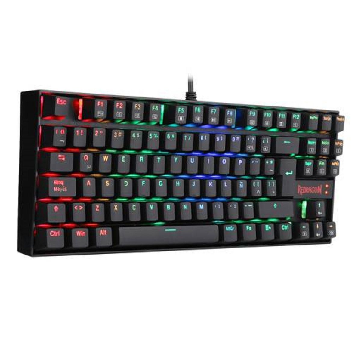 REDRAGON - TECLADO MECANICO REDRAGON KUMARA K552RGB BLACK SWITCH BLUE ESPAÑOL