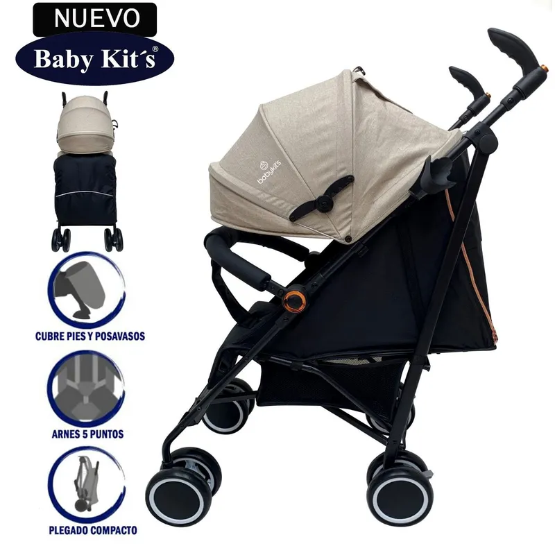 BABY KITS - Coche Bastón Baby Kits fiesta 5249 Beige