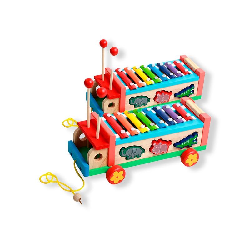 GENERICO - 2 UNID BUS CON XILOFONO Y ENCAJE