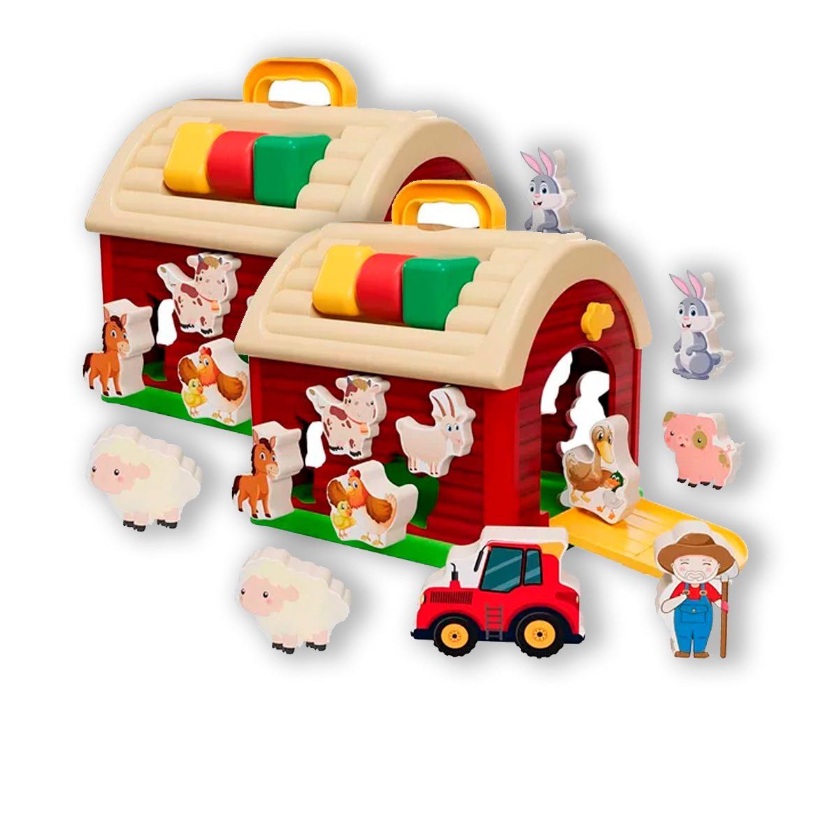 GENERICO - 2 UNID CASA GRANJERO DE PLASTICO