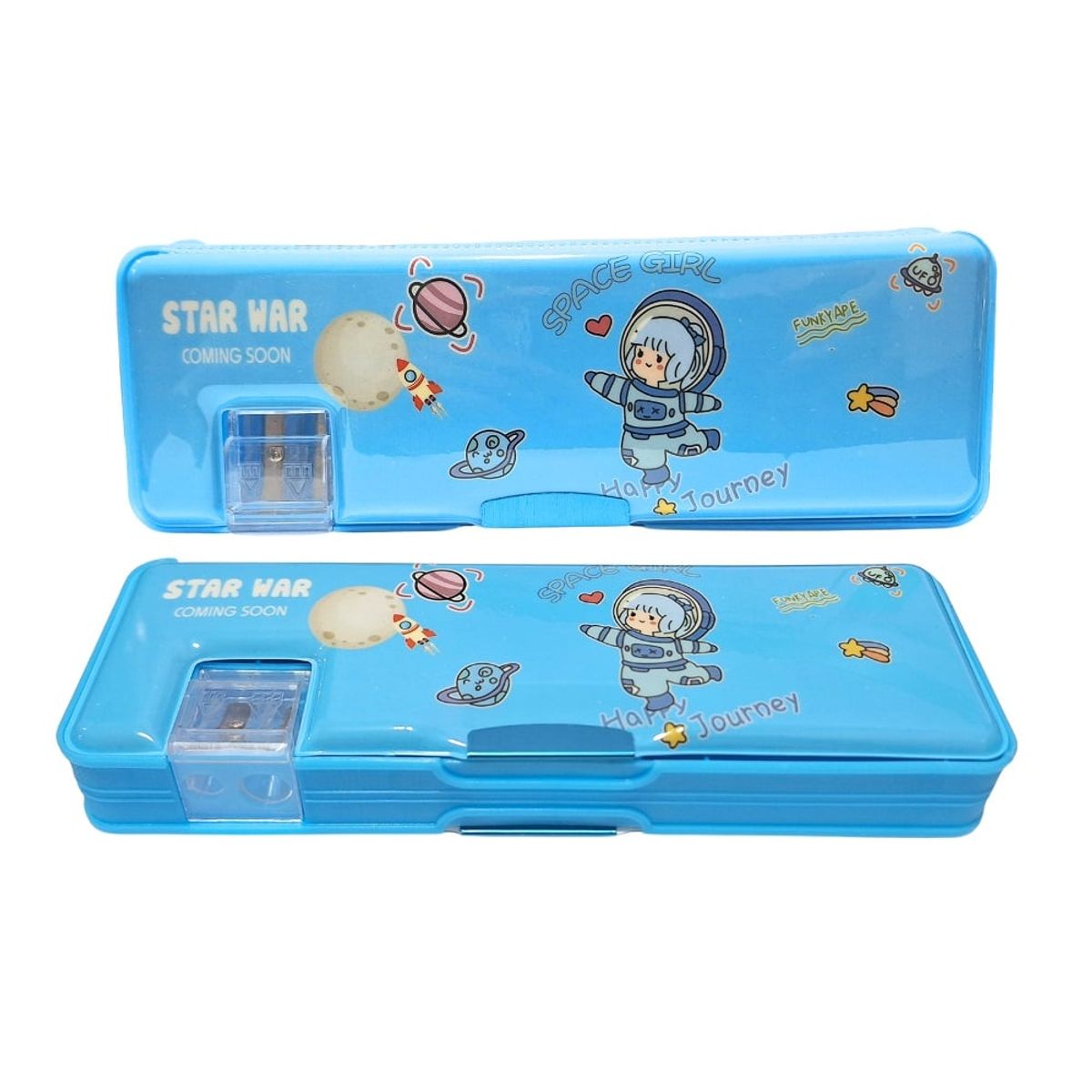 GENERICO - Cartuchera Kawai Astronauta Celeste Imantada con Tajador