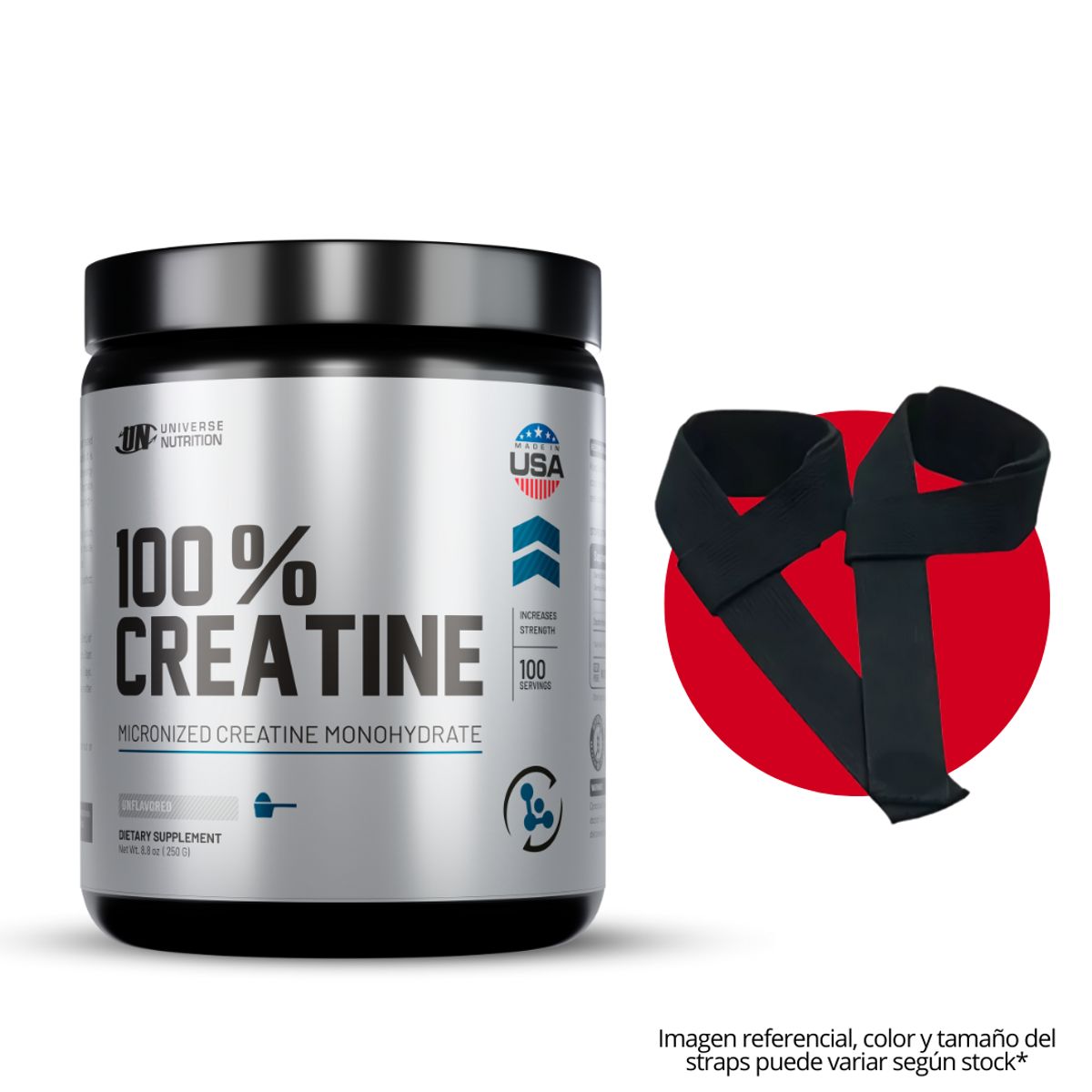UNIVERSE NUTRITION - Creatina Universe nutrition 250 g + Straps
