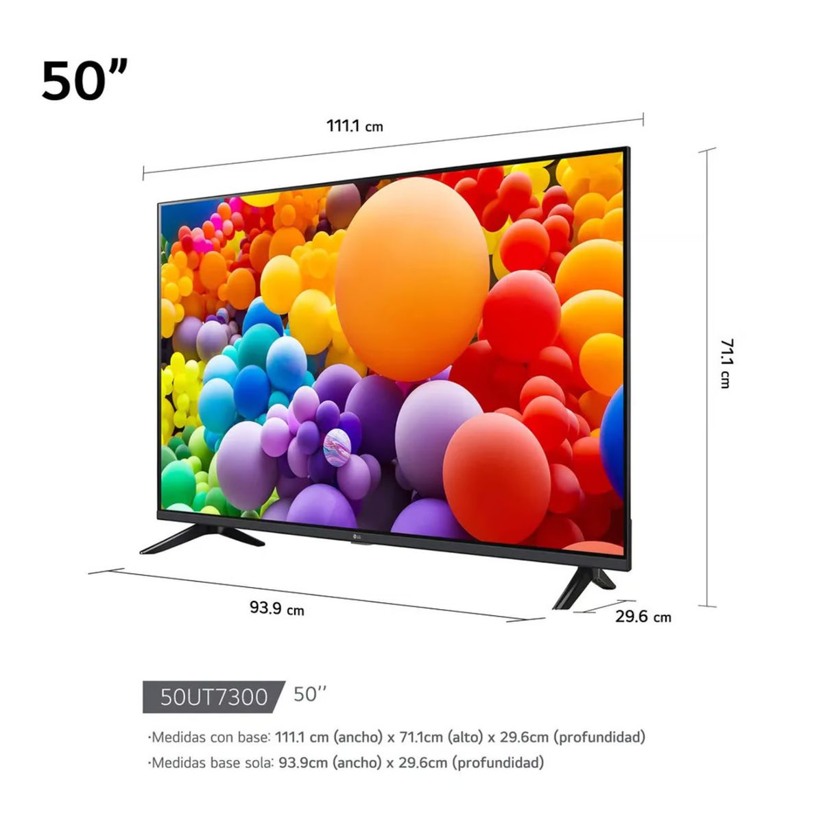 LG - Televisor LG 50 Pulg. LED Smart TV 4K UHD con ThinQ AI 50UT7300PSA l Control Magic