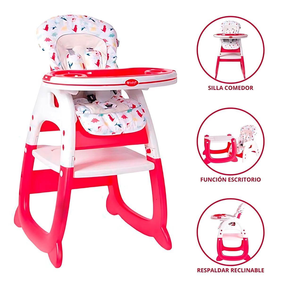 EBABY - SILLA DE COMER ESCRITORIO E- BABY «MERLY» RED