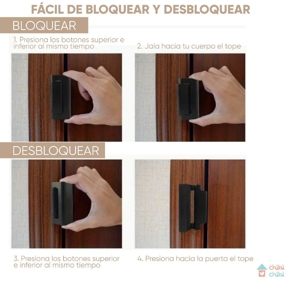 CHIBI CHIBI - Tope de puerta negro