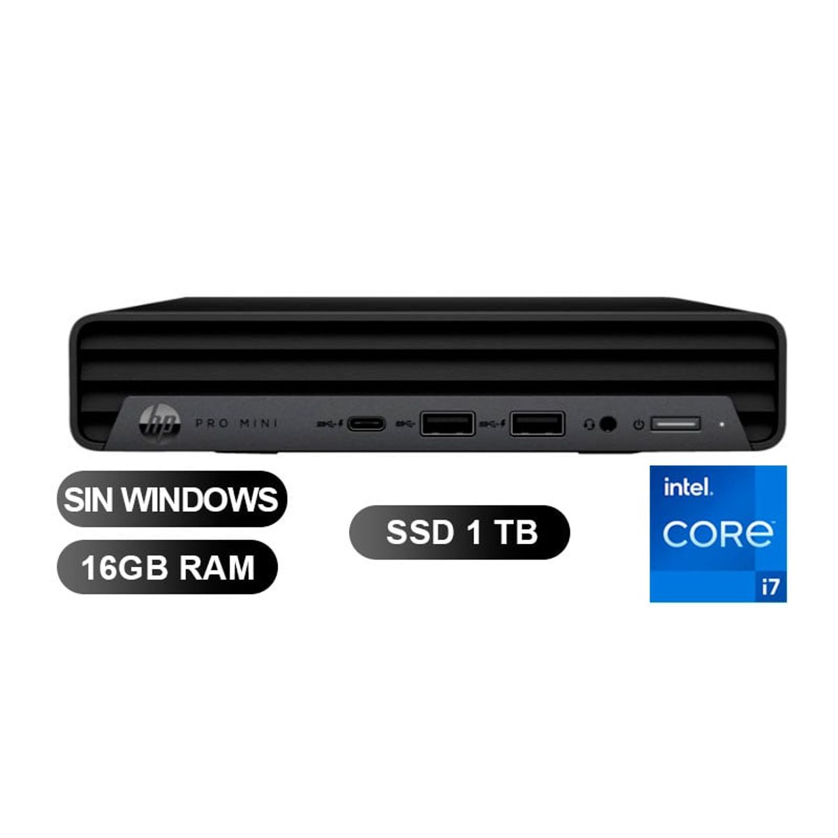 HP - PC HP MINI PRO 400 G9 I7-12700T, 16GB RAM, 1TB SSD, SIN WINDOWS (8K3Z9LA)