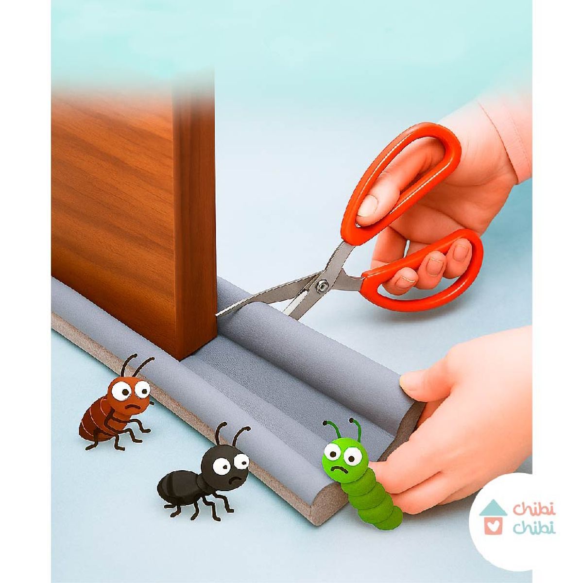 CHIBI CHIBI - Tope Burlete para puerta gris