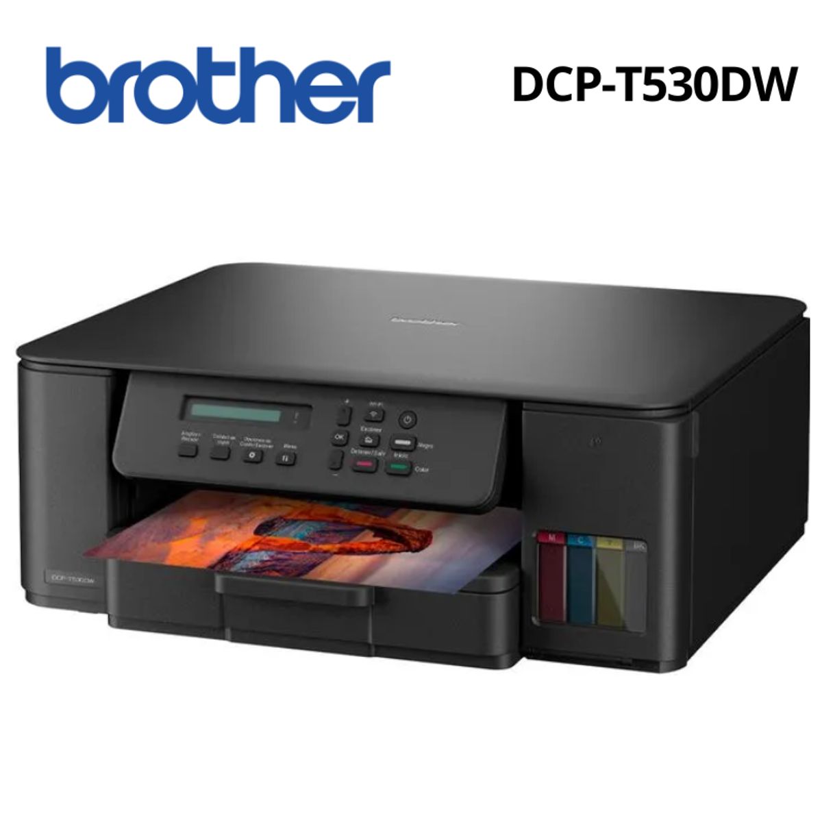 BROTHER - Impresora Multifuncional Brother DCP-T530DW Wifi Duplex