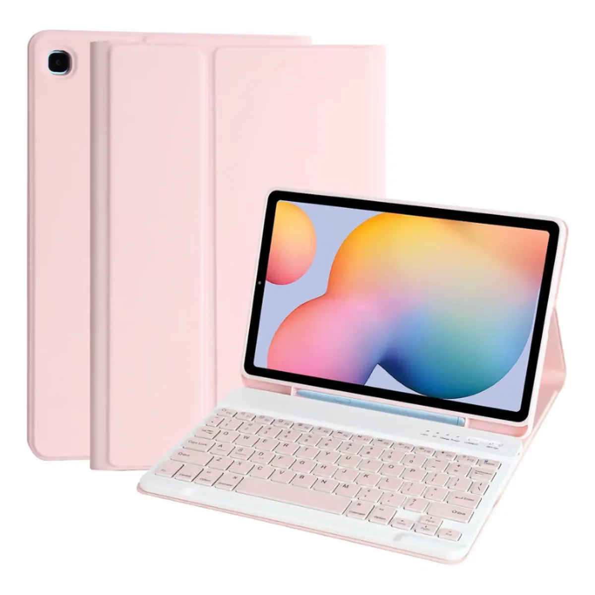 OEM - Case con Teclado BLUETOOTH para SAMSUMG GALAXY TAB S6 Lite - ROSADO