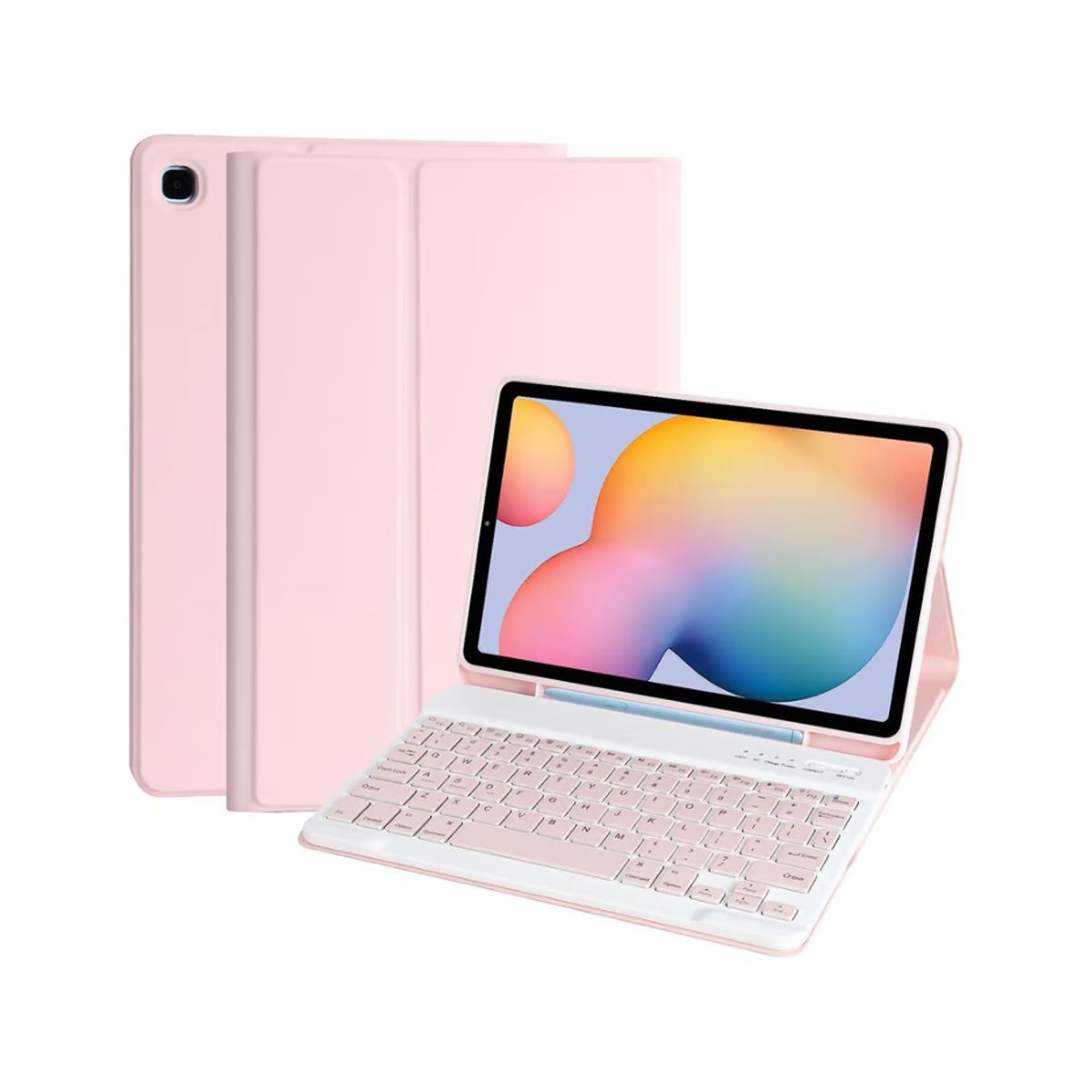 OEM - Case con Teclado BLUETOOTH para SAMSUMG GALAXY TAB S6 Lite - ROSADO