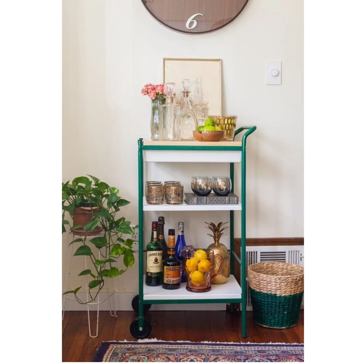 TU MESITA - Mesa Auxiliar Bar Onelia con ruedas TU MESITA