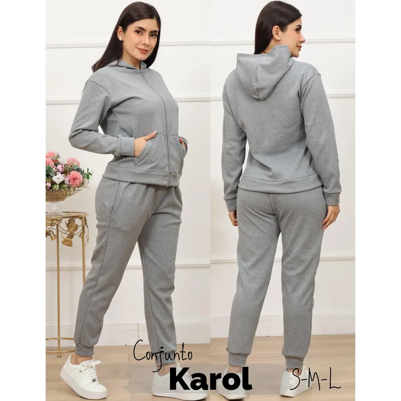 GENERICO - CONJUNTO DE DAMA KAROL  AFELPADO
