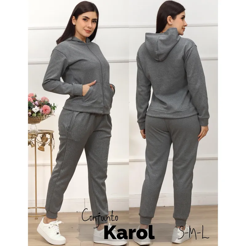 GENERICO - CONJUNTO DE DAMA KAROL  AFELPADO