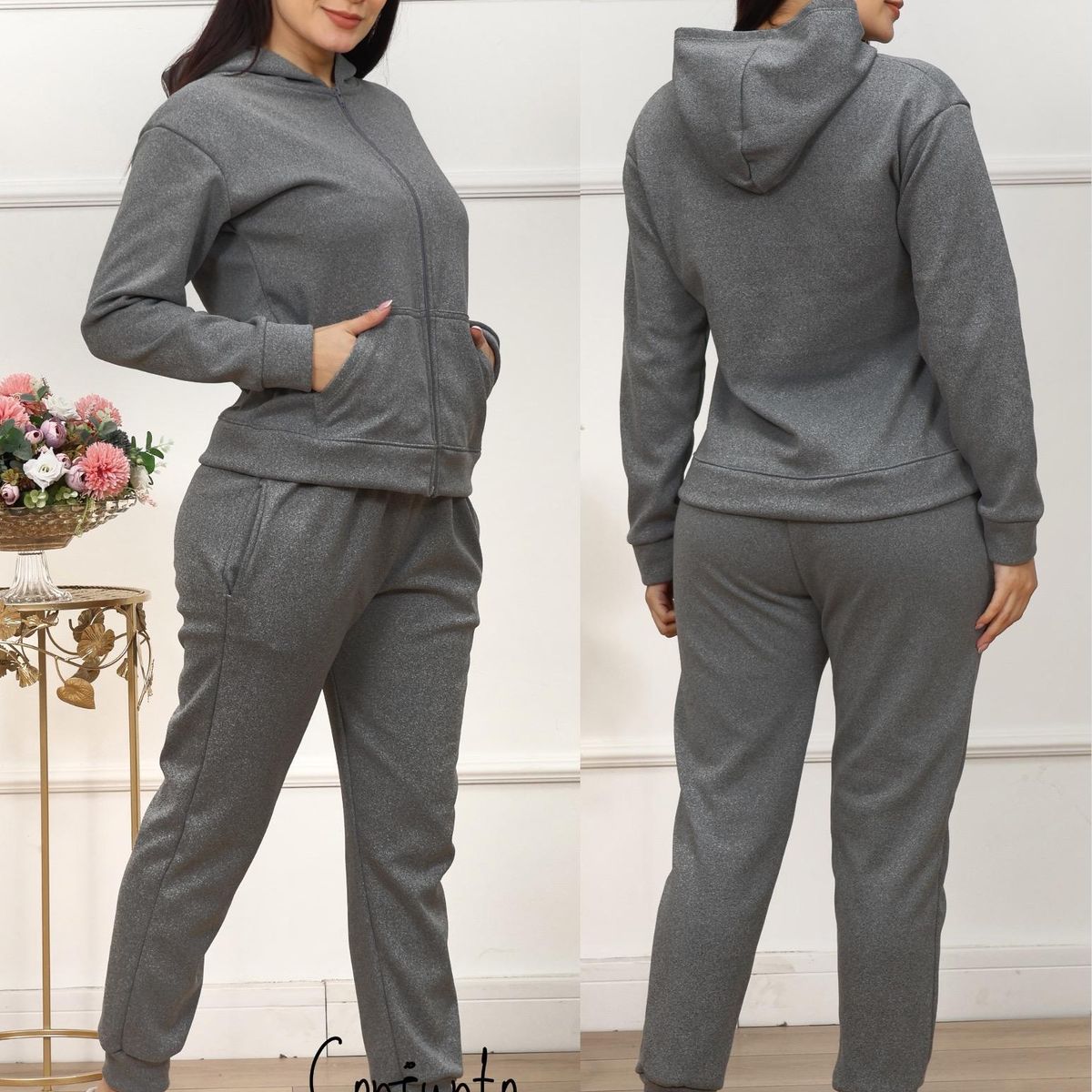 GENERICO - CONJUNTO DE DAMA KAROL  AFELPADO